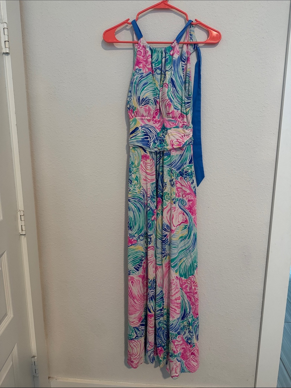 Lilly Pulitzer Multicolor Floral Halter Maxi Dress